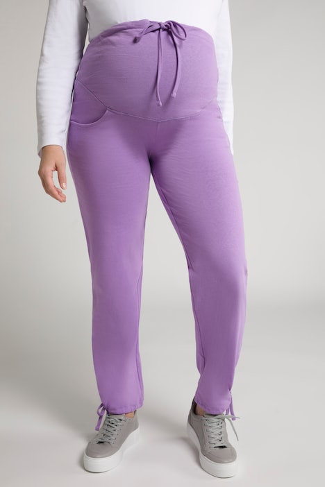 Bellieva-Sweatpants, extrabreiter Bund, Biobaumwolle