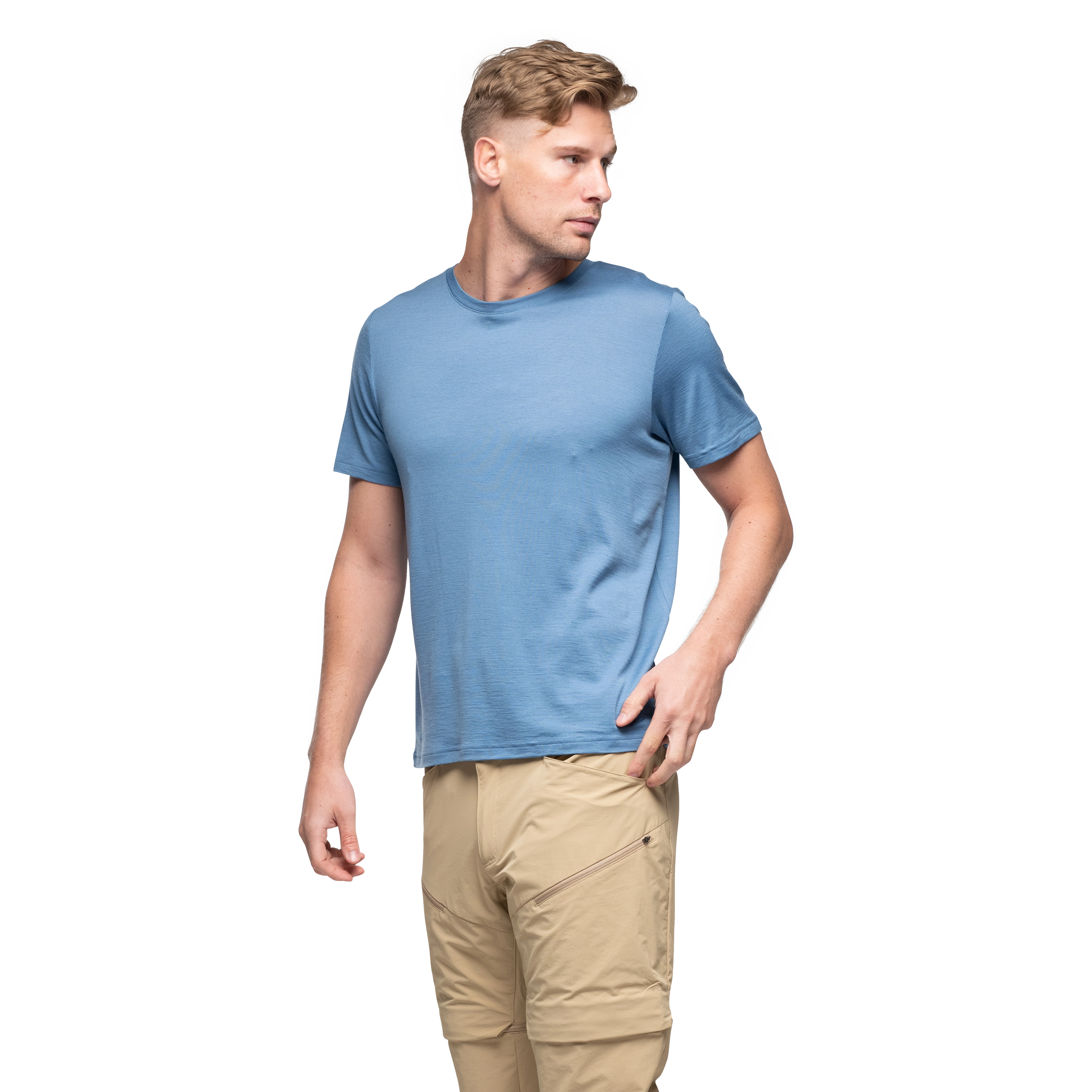 Whenever Merino Tee Men Blue Moon