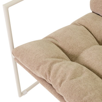 KARWEI fauteuil Bobby taupe stof met armleuning