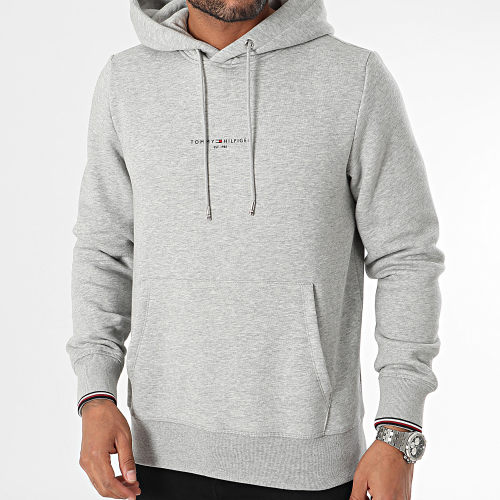 Sweat Capuche Logo Tipped 2673 Gris Chiné