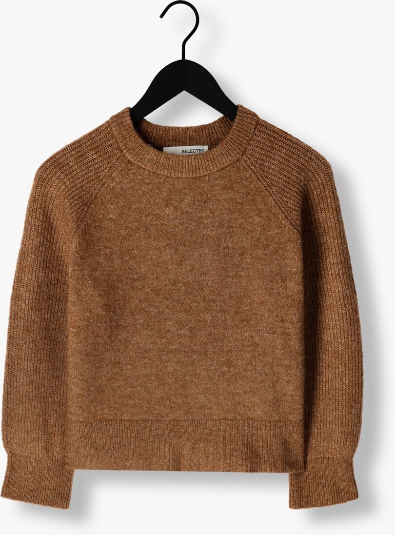 SELECTED FEMME bruine selected femme trui slfrena ls knit o-neck camp