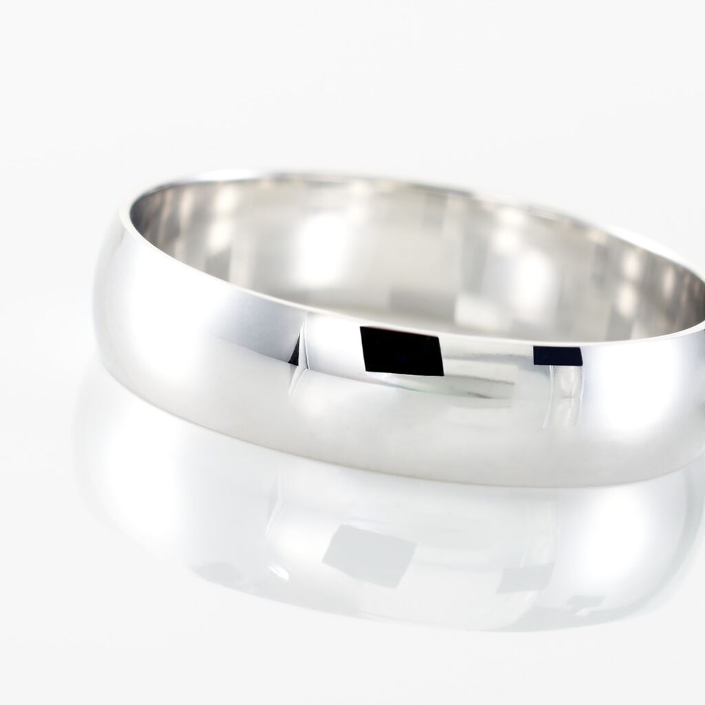 Alliance Irais Demi Jonc Classique Or Blanc