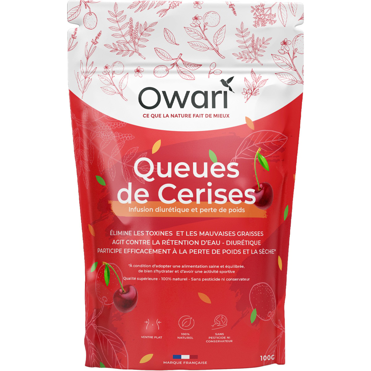 Tisane diurétique naturelle - Queues de cerises - 15 jours