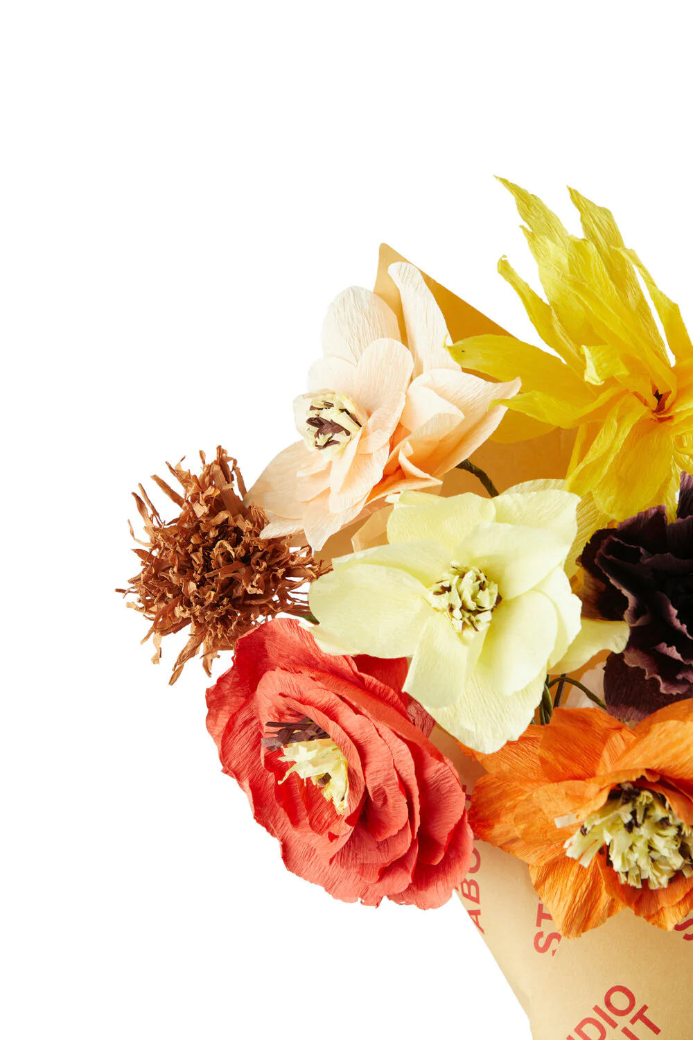 Studio About  Papir blomsterbuket, 7 stk - Good Luck