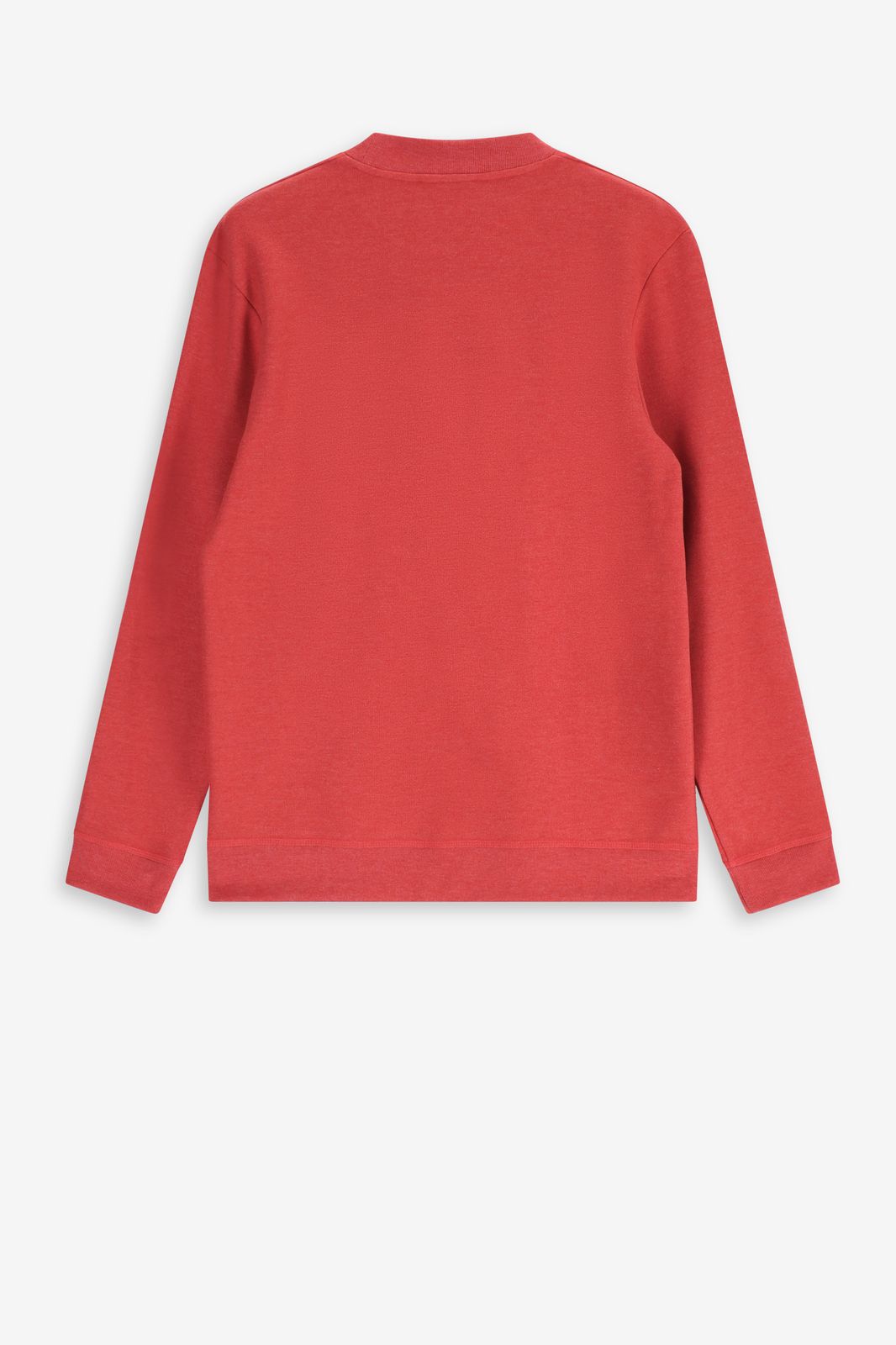 Rode sweater met hoge hals