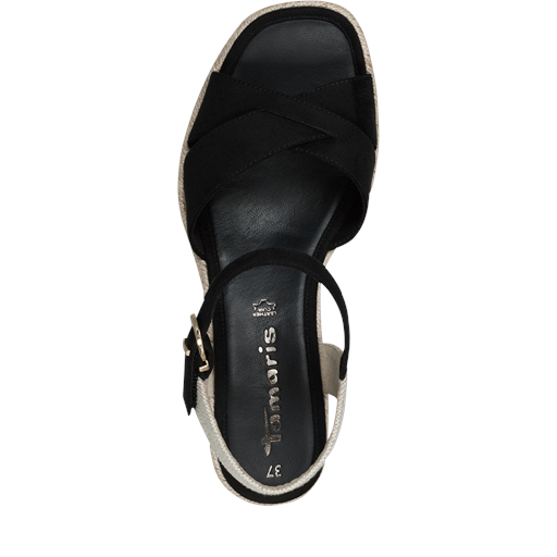 Tamaris Højhælede Wedge Sandaler, Black, 39