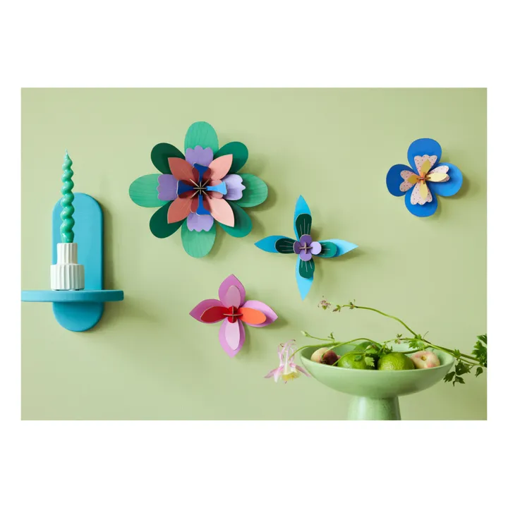 Studio Roof Décoration murale Fleur Cobalt - Set de 3