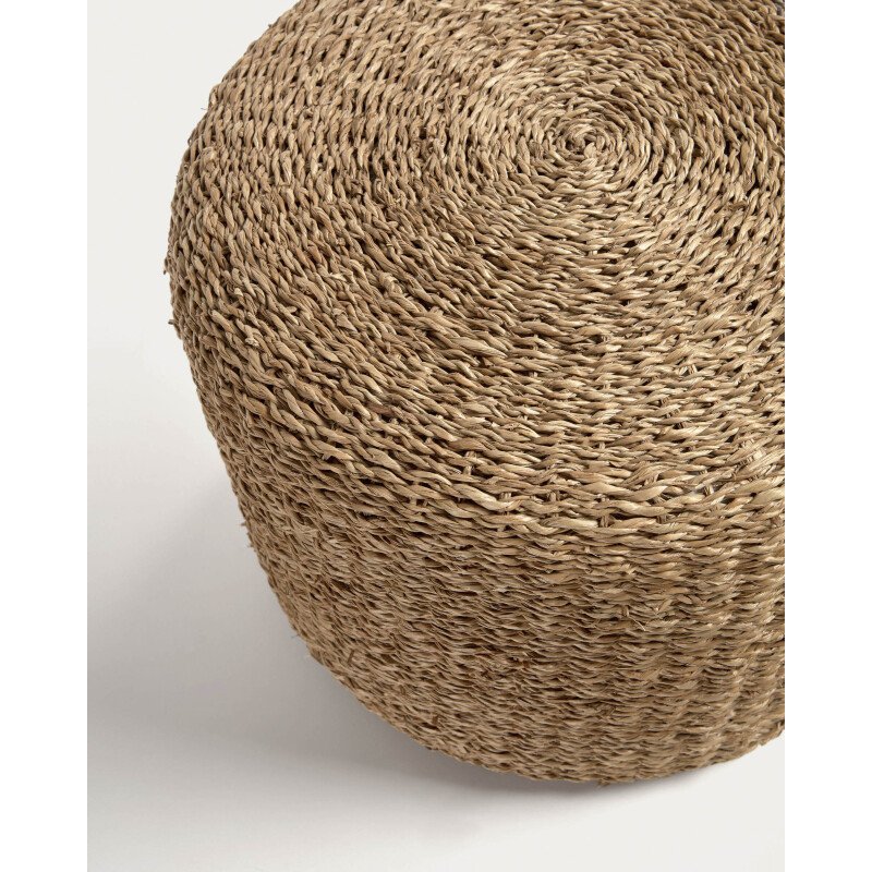Repose-pieds rond Someina en fibres naturelles Ø 40 cm