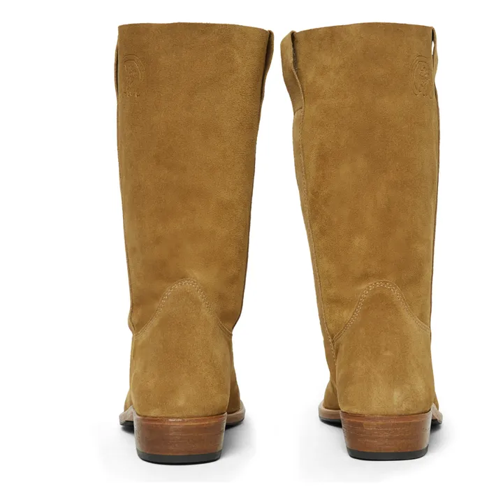 La Botte Gardiane Bottes Gardian Paris Cuir Velours | Camel