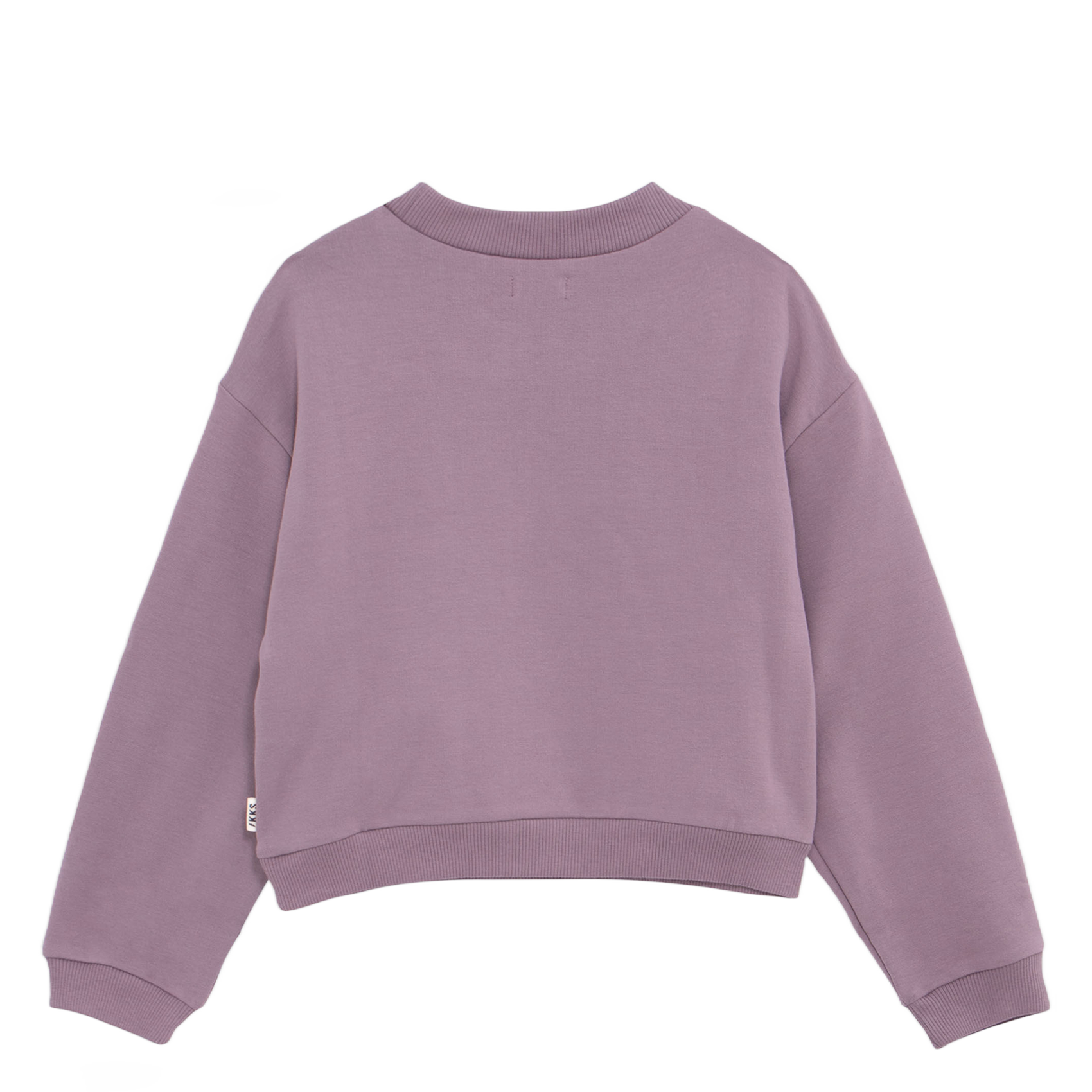 Sweat col rond droit en coton mélangé | Violet