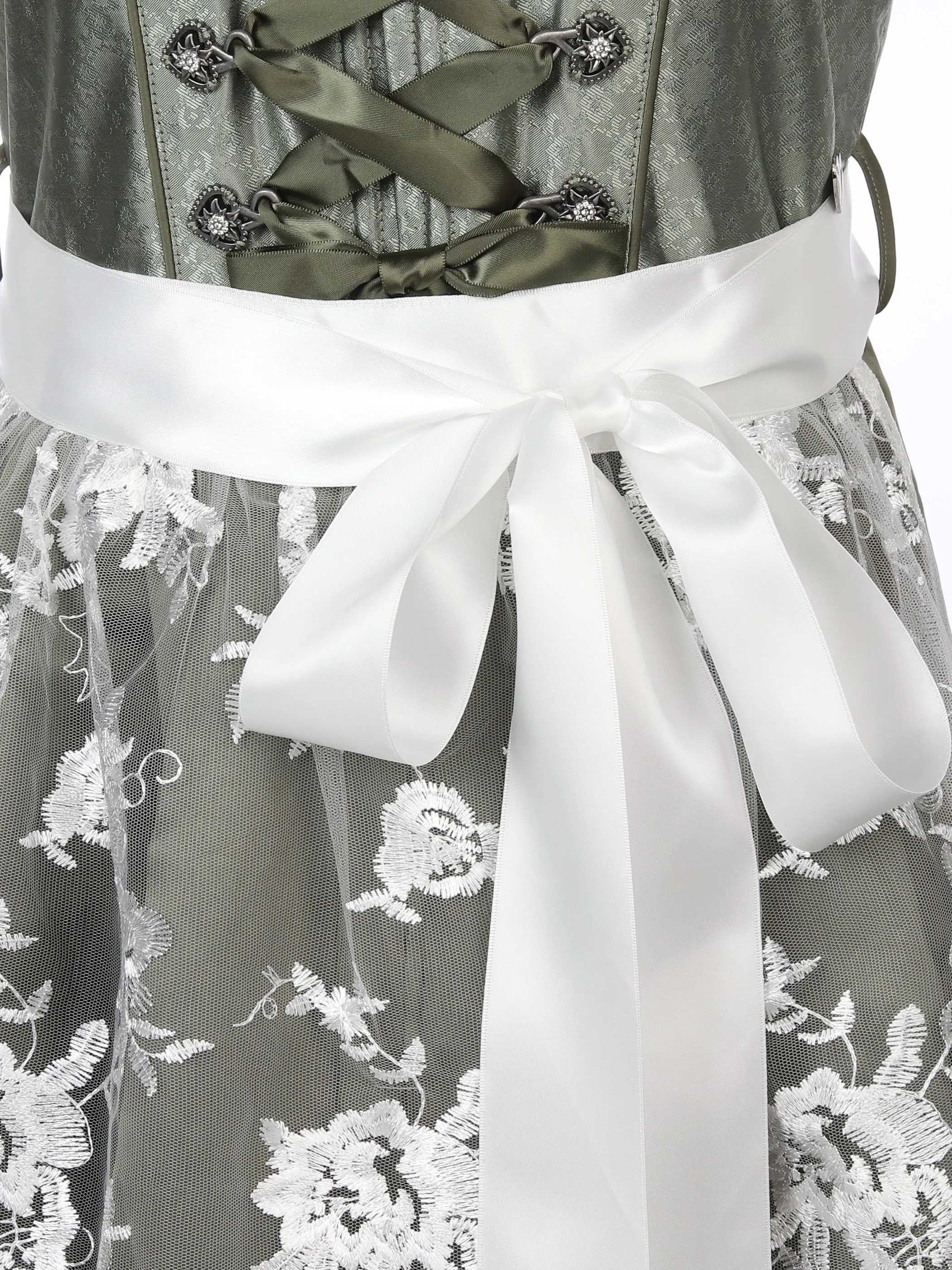Damen Dirndl mit Spitzenschürze
