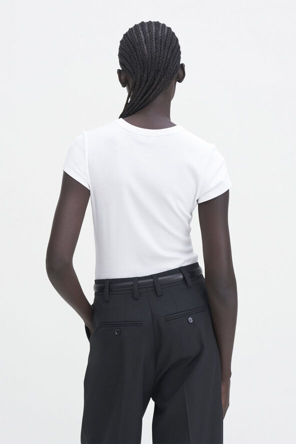 Filippa K Fine Rib Tee White