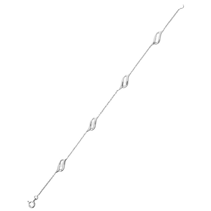 Bracelet Femme - Oxyde de zirconium - Argent 925 - Longueur : 18 cm
