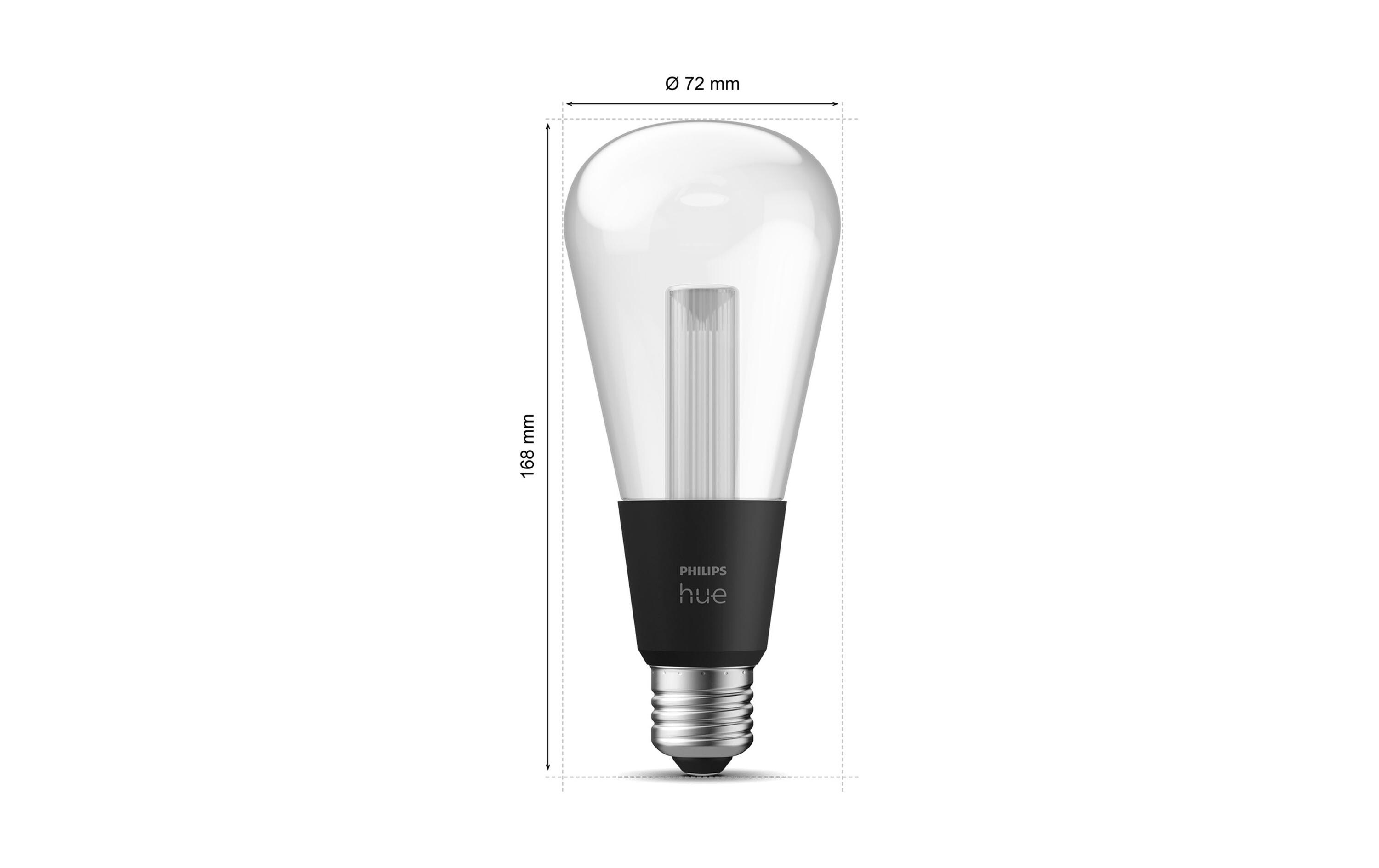 White & Color Ambiance Lightguide Giant Edison ST72 E27Smartes Hue E27-Leuchtmittel