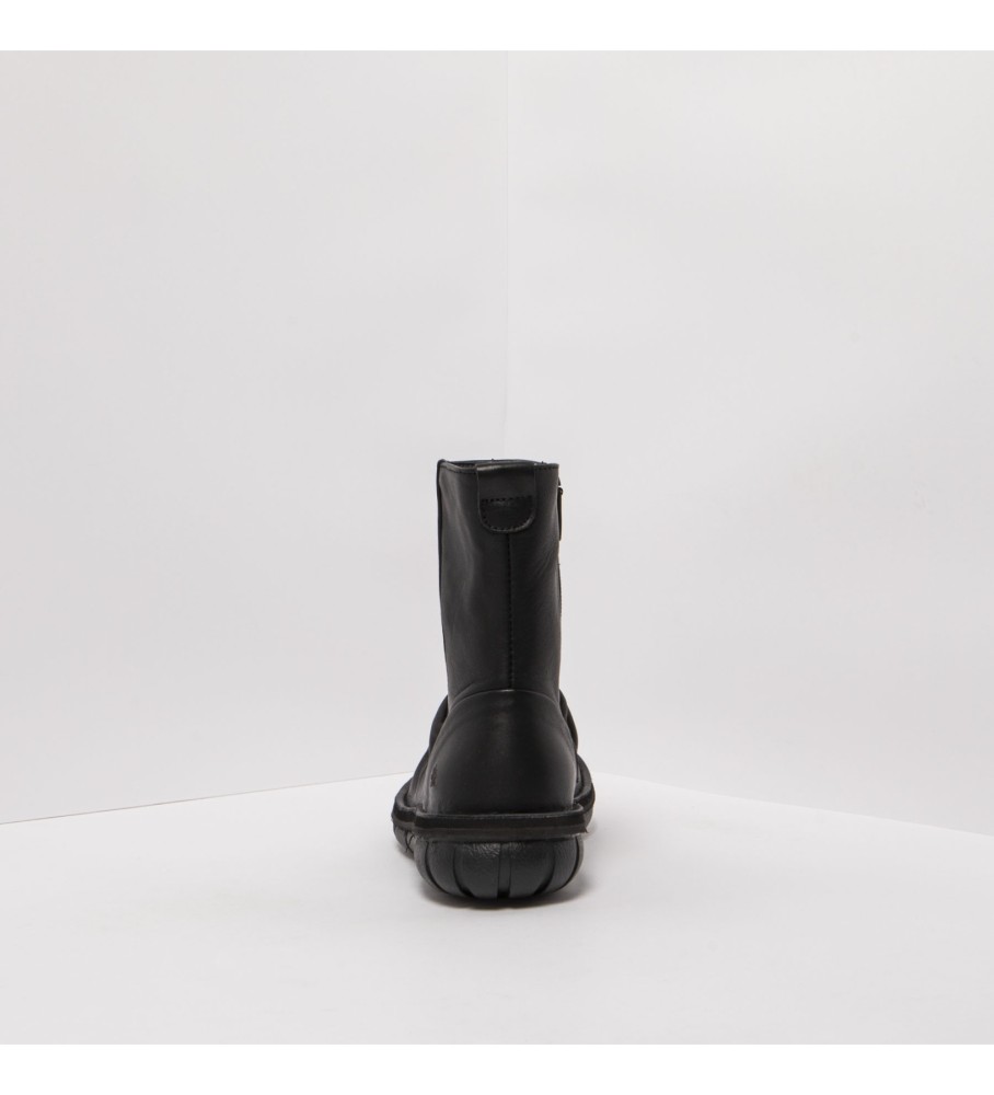 Botas de tornozelo Art em couro preto