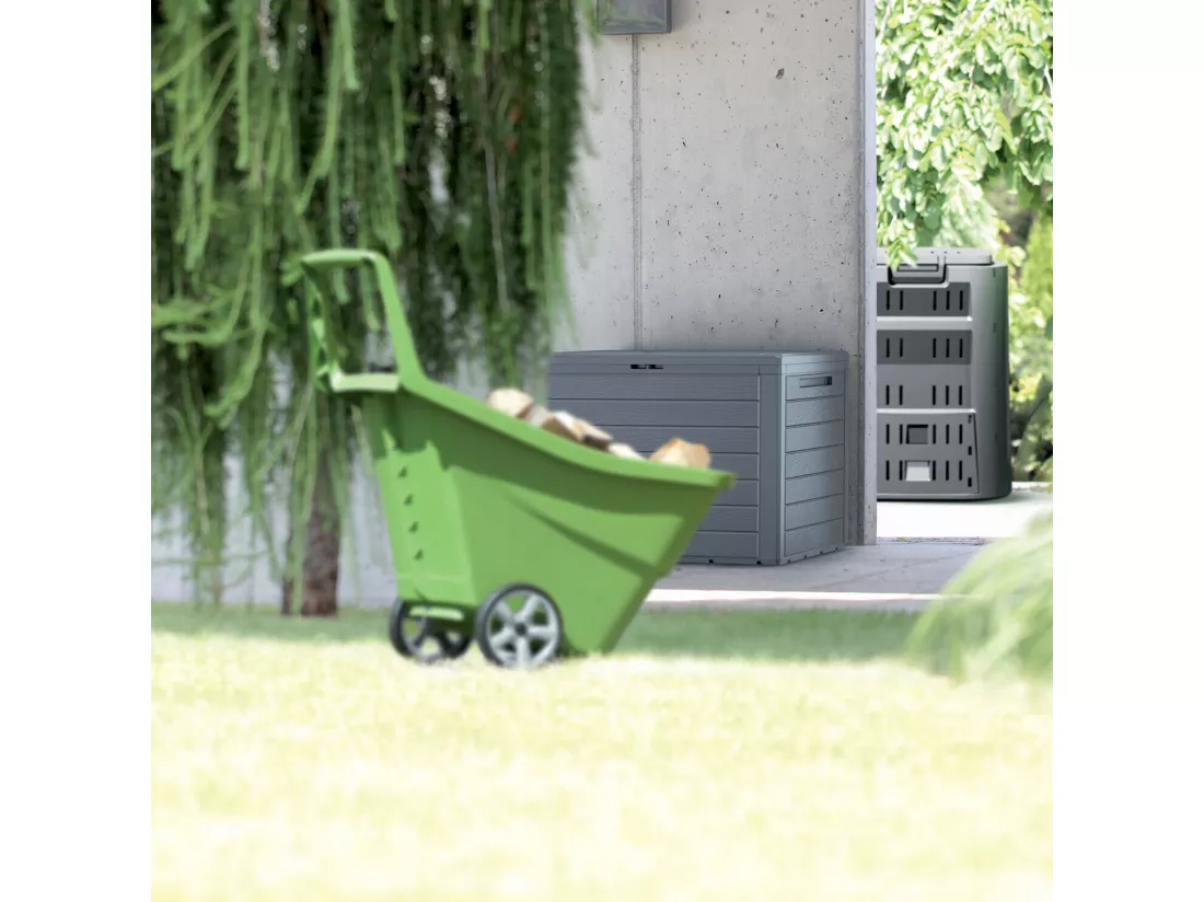 Boardebox Coffre de jardin 190l plastique anthracite 78 x 43,3 x 55 cm