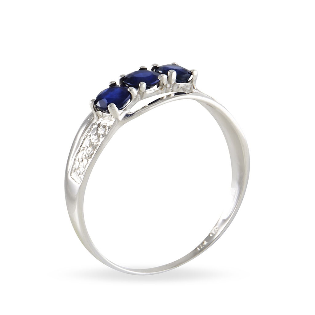 Bague Othylie Or Blanc Saphir Et Diamant