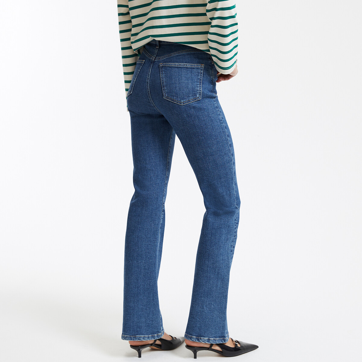 COLEÇÃO LA REDOUTE<br>Calça jeans bootcut, cintura alta