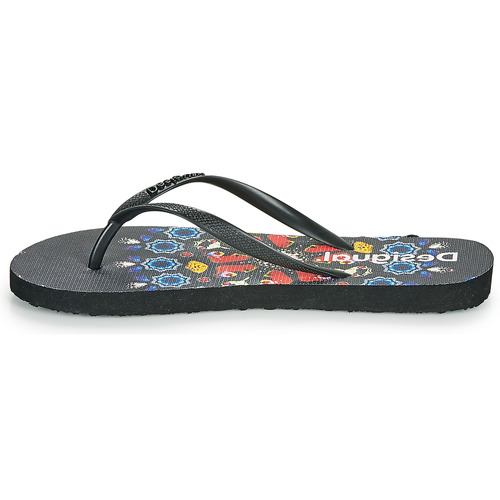 Desigual - FLIP FLOP BUTTERFLY - Noir