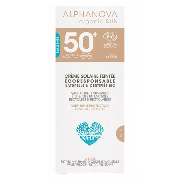 Alphanova Sun Bio Crème Teintée Claire SPF50+ 50ml