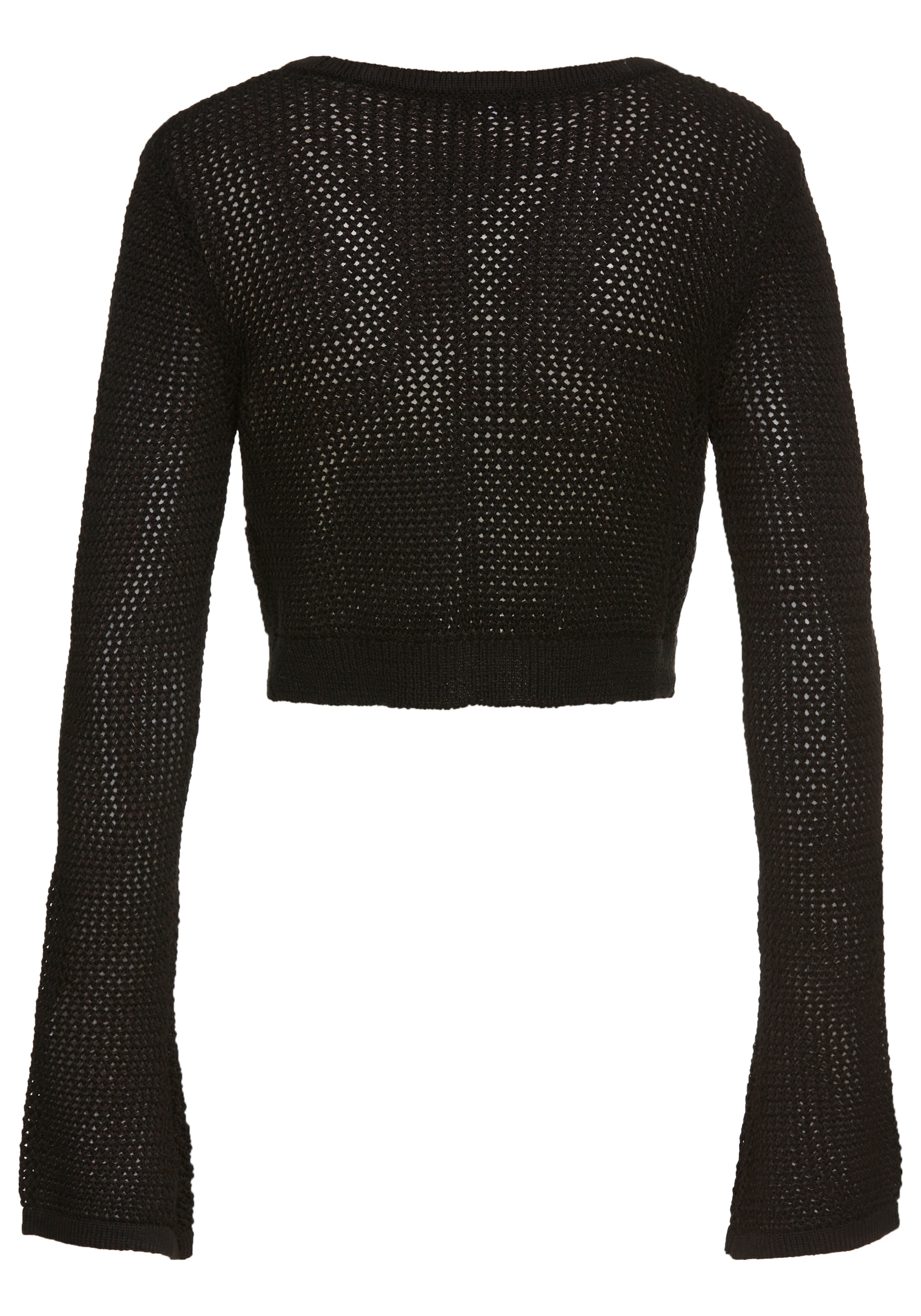 Laura Scott Ajourstrickjacke , in Netzstrickoptik in Bolero-Länge