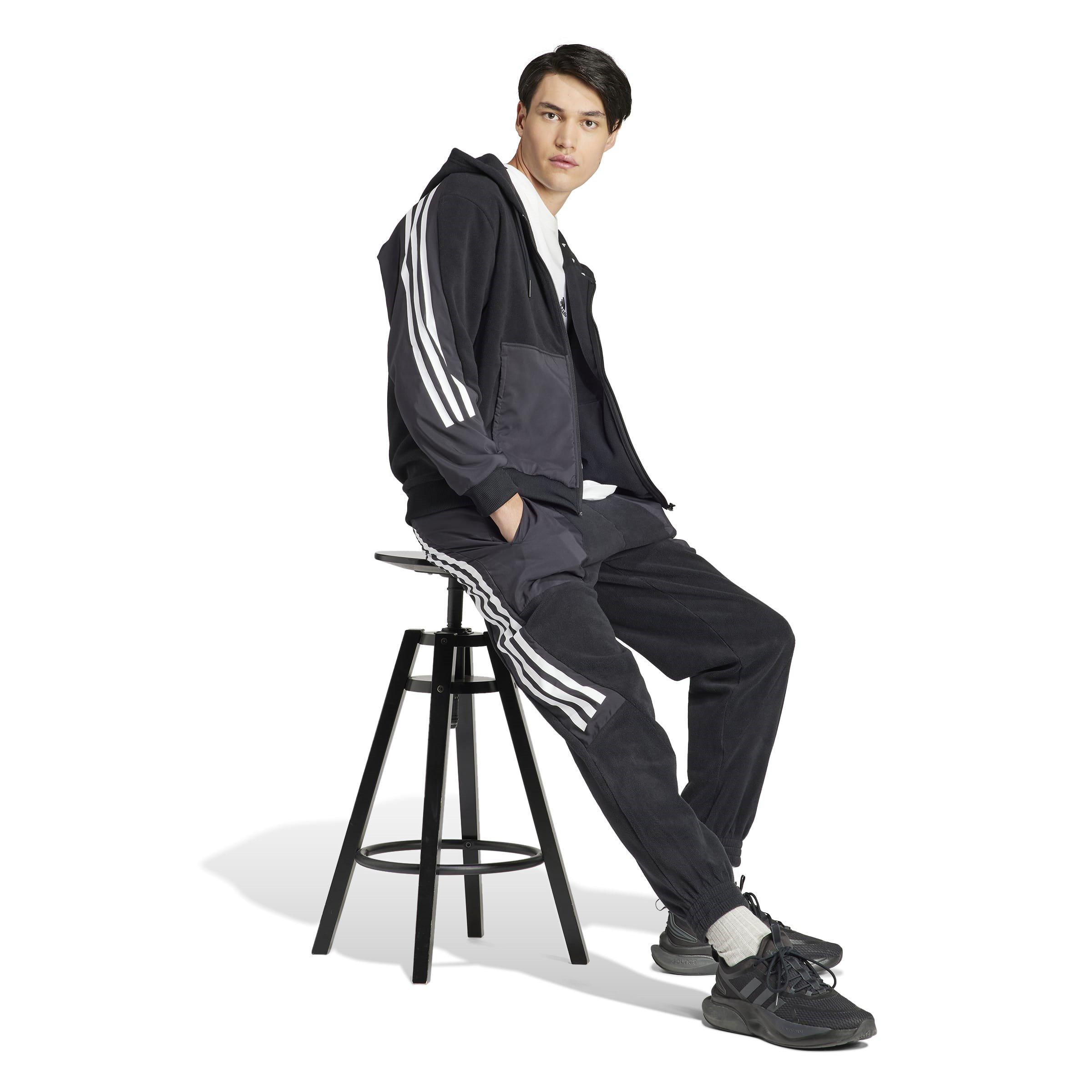 adidas Future Icons 3 Stripes Full Zip Hoodie Mens