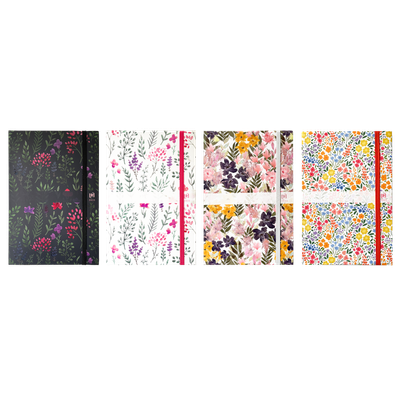 Agenda à élastique Oxford Flowers - 1 jour par page - 15 x 21 cm - disponible dans différentes couleurs - Hamelin