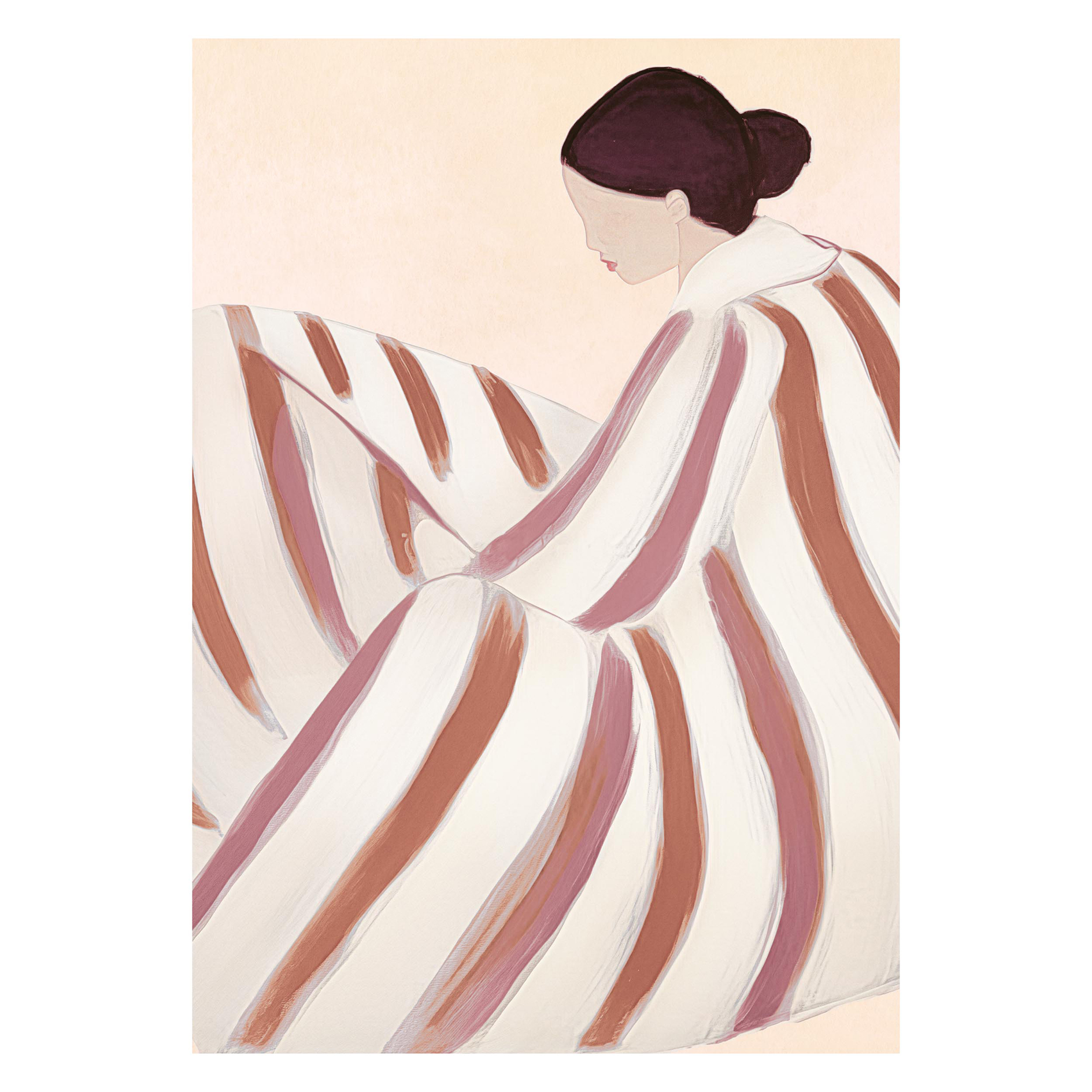 Gerahmtes Bild STRIPED FIGURE - 50x70 cm