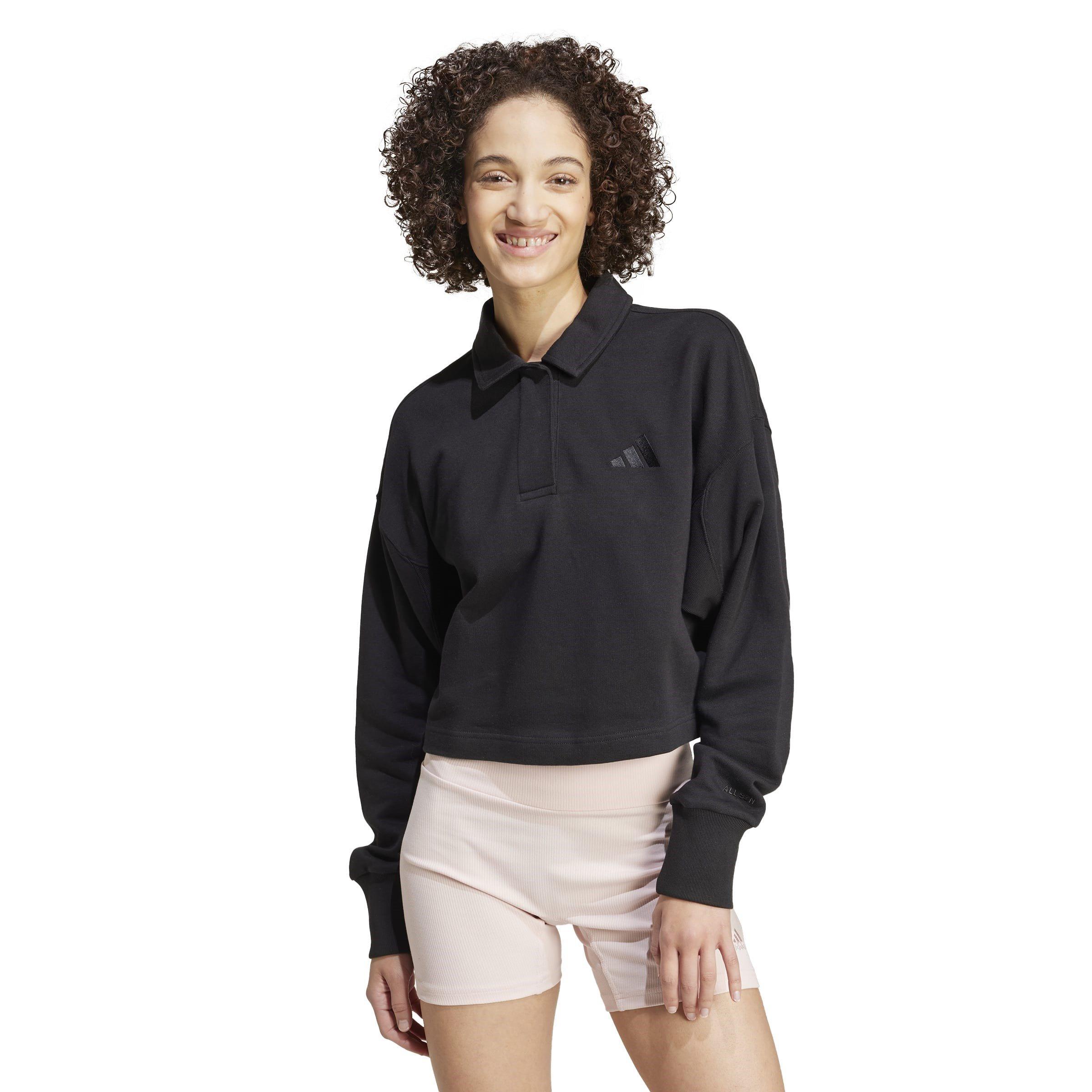 adidas ALL SZN French Terry Polo Sweatshirt Womens