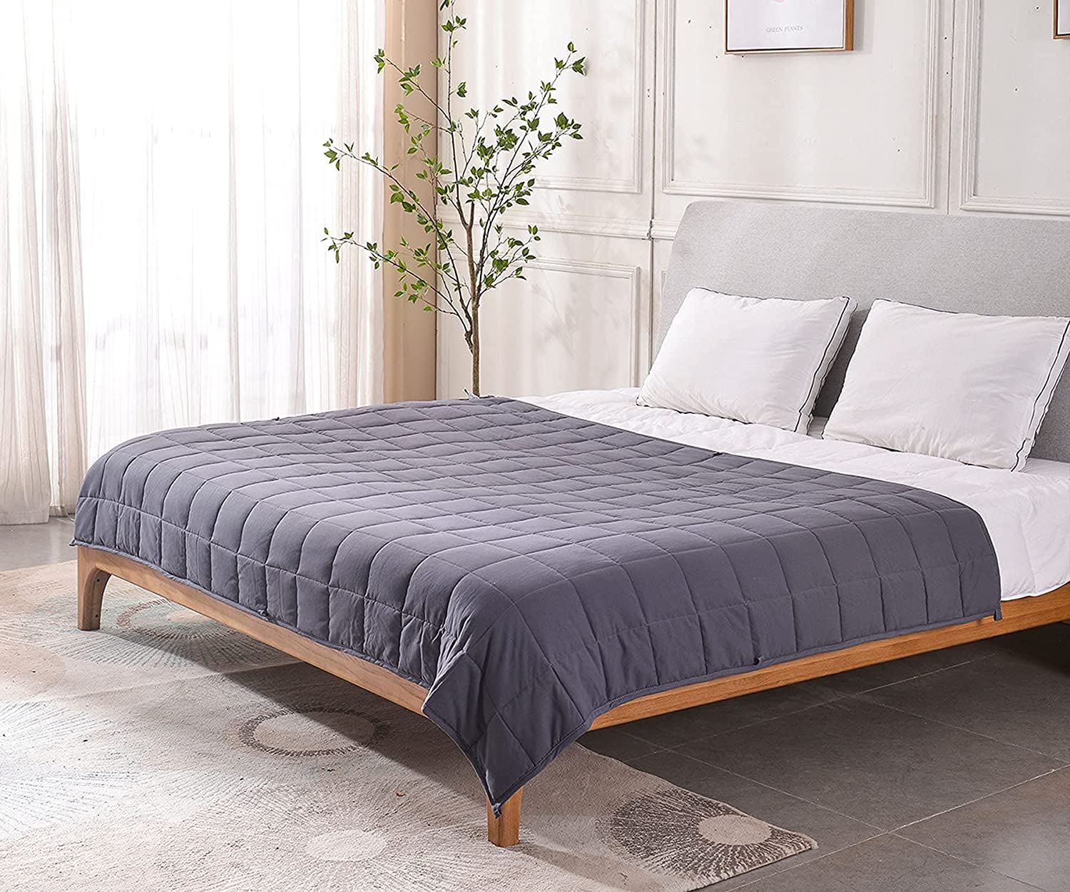 Heavy Blanket for Adult, Premium Cotton with Natural Glass Beads