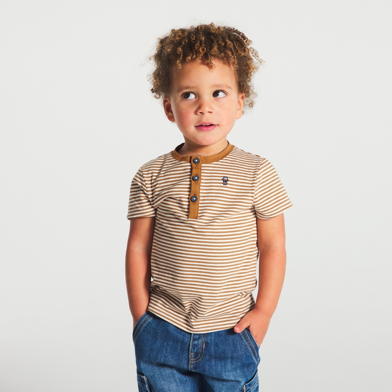T-shirt tunisien manches courtes (lot de 3) marron bébé garçon