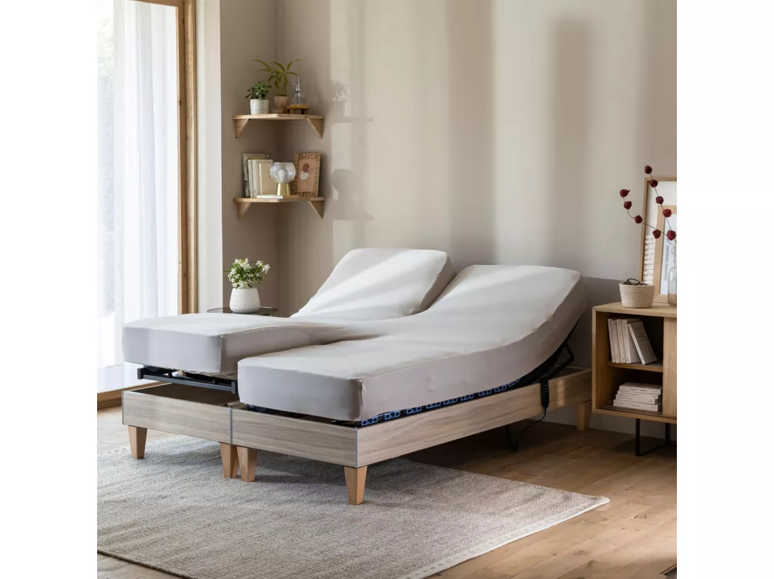 Drap housse beige TPR jersey extensible 2x80x200