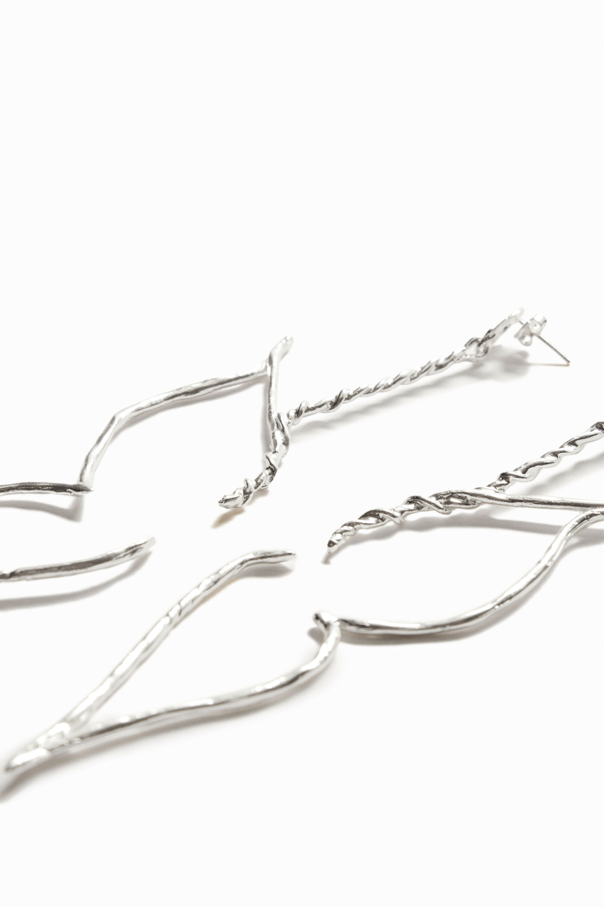 Boucles d'oreilles papillons XL plaquées argent Zalio