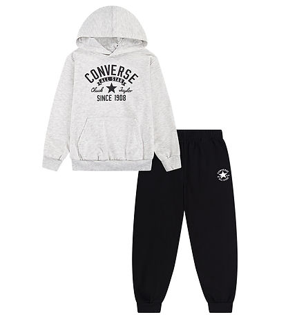 Converse Sweatset - Kapuzenpullover/Hosen - Birch Heather/Schwar
