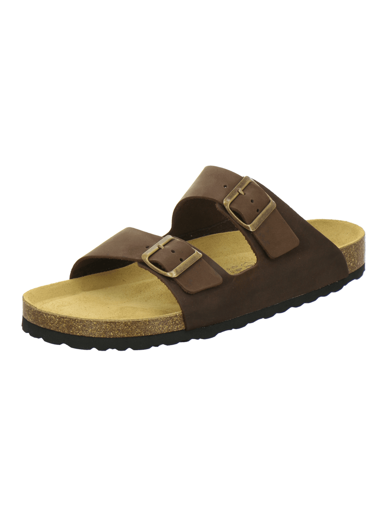 Pantoletten Herren Leder braun