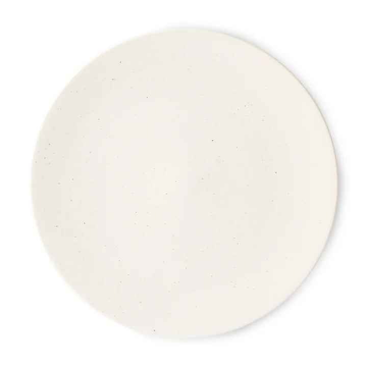 HKliving - Kyoto Teller, Ø 27,5 cm, weiss gesprenkelt