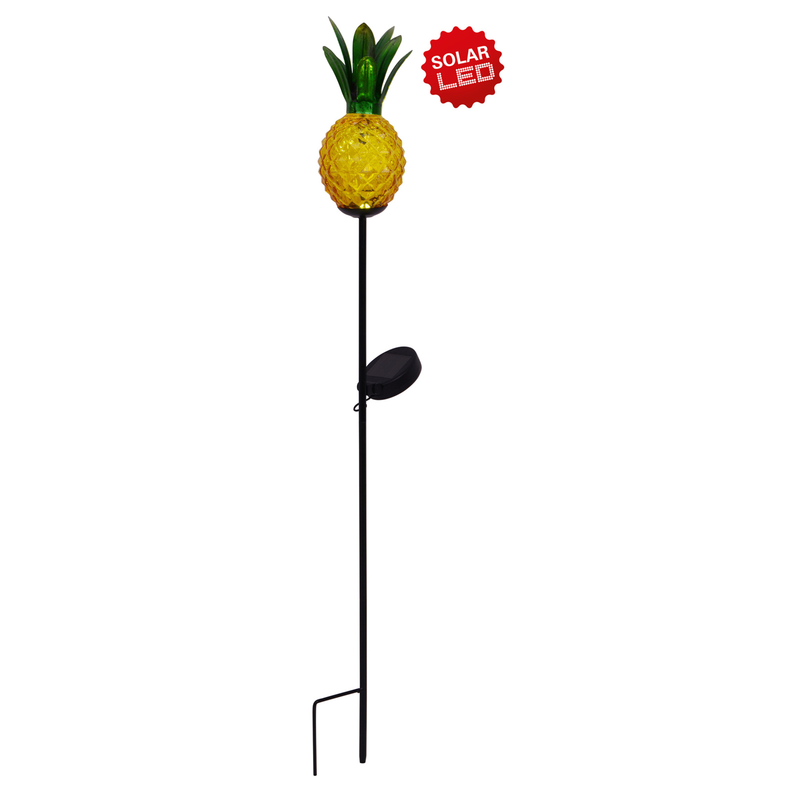 Solar-LED-Erdspieß Ananas - orange - Metall