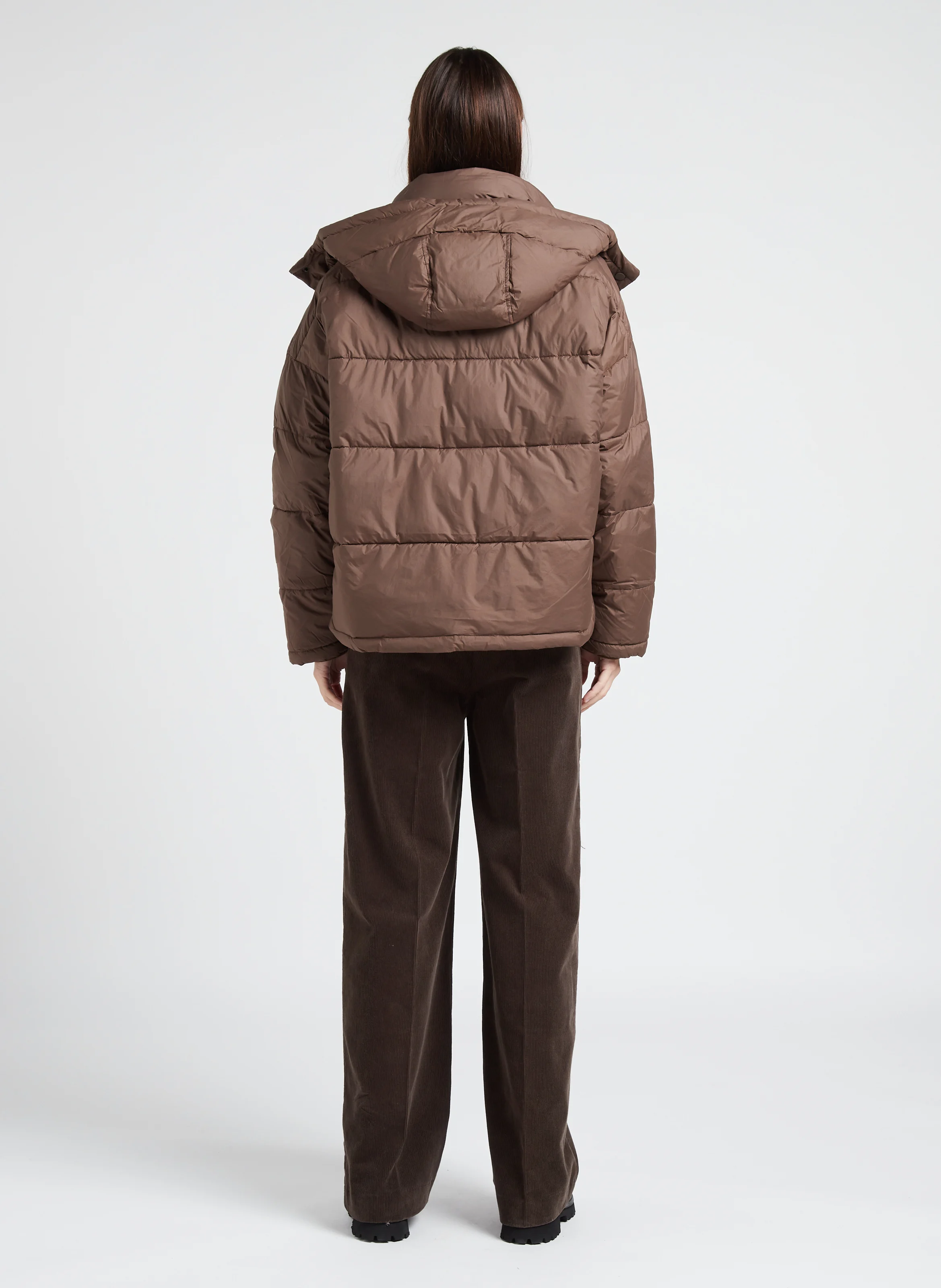 VARSOVIE - Pantalon large en coton | Marron
