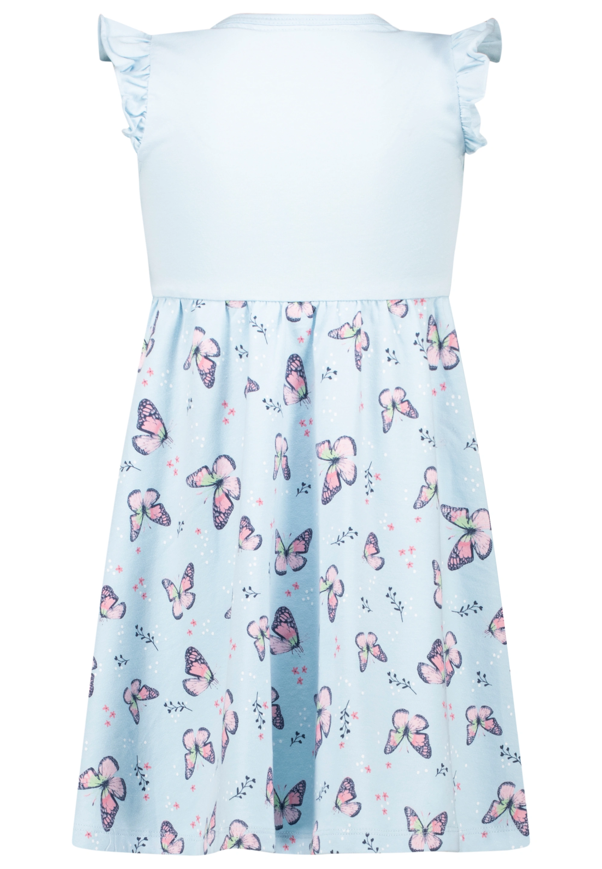 Kurzarmkleid SCHMETTERLINGE in angel blue