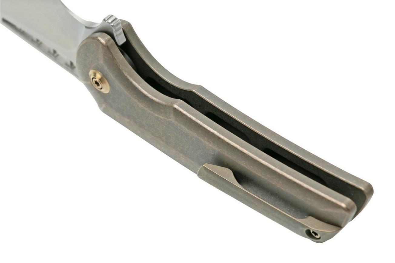 WE Knife Mini Malice WE054BL-4, Bronze Titanium zakmes