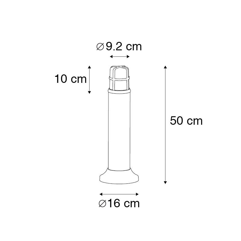 Moderne staande lamp van messing IP54 50 cm - Kiki