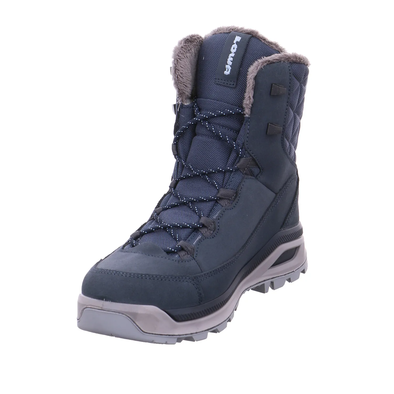 LOWA Snowboots Damen Blau Leder