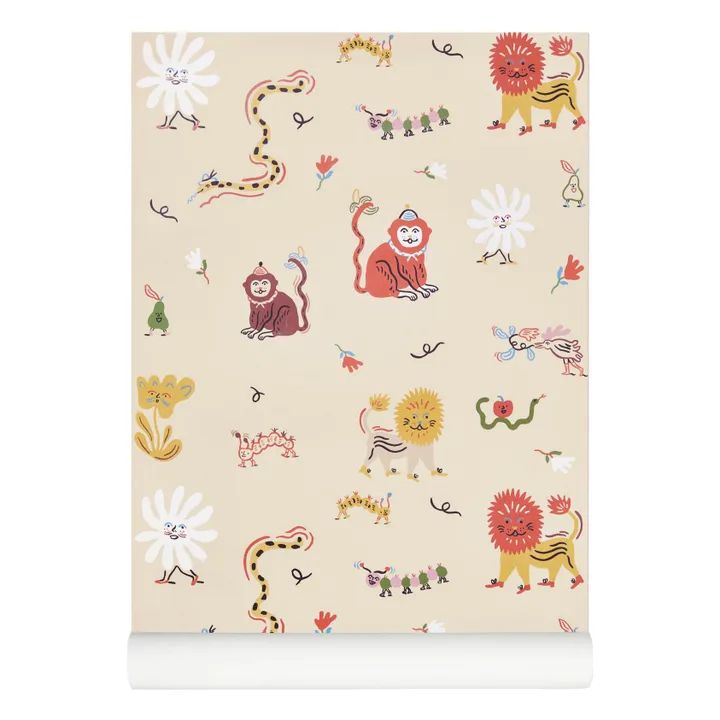 Nofred Papier-peint Monkey Fun - Marie Assénat x Nofred | Beige