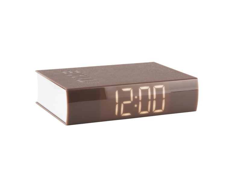 Alarm Clock Book LED KA5861WG Warm grey