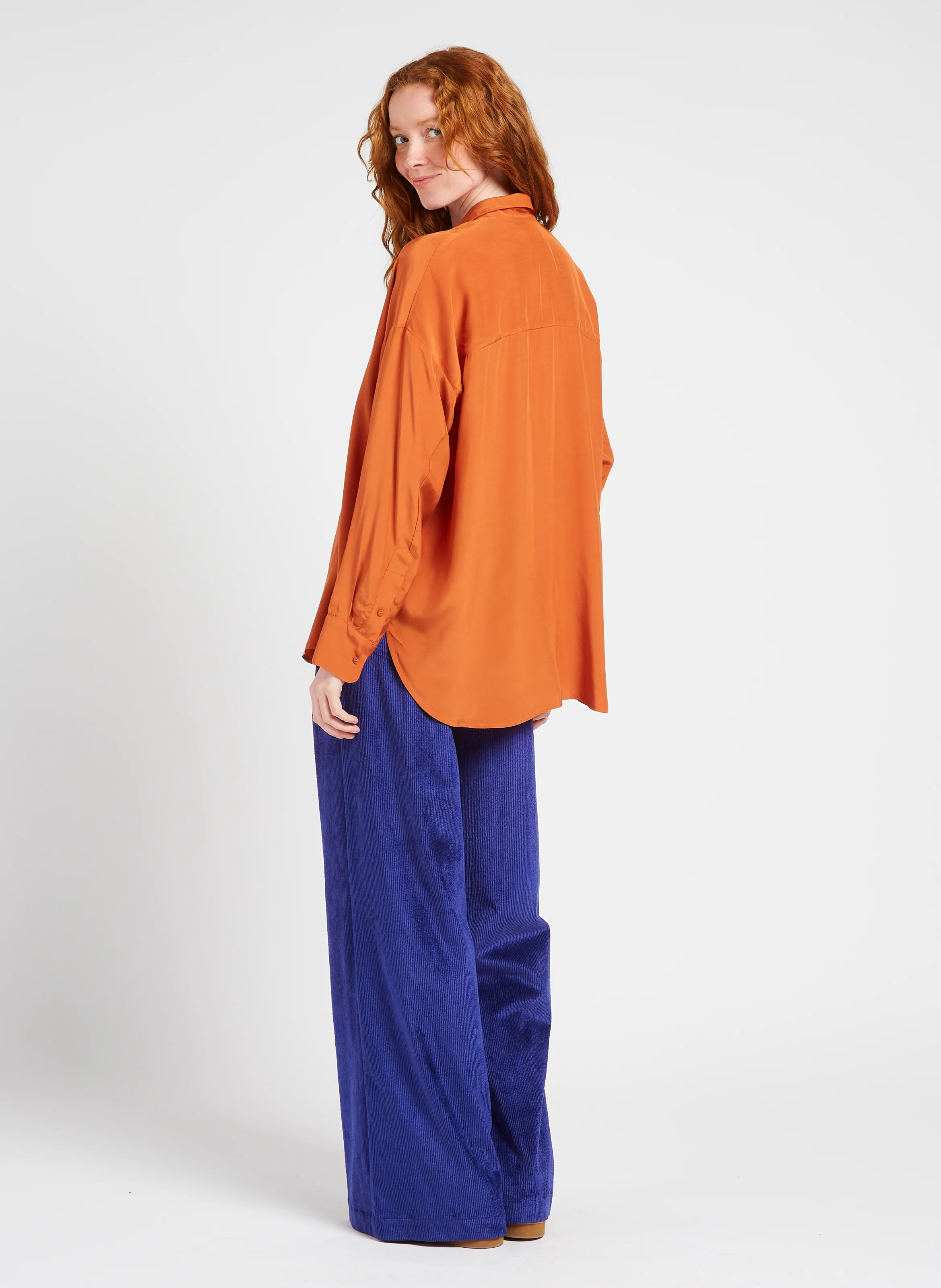 BILANCIA - Chemise droite à volants| Orange