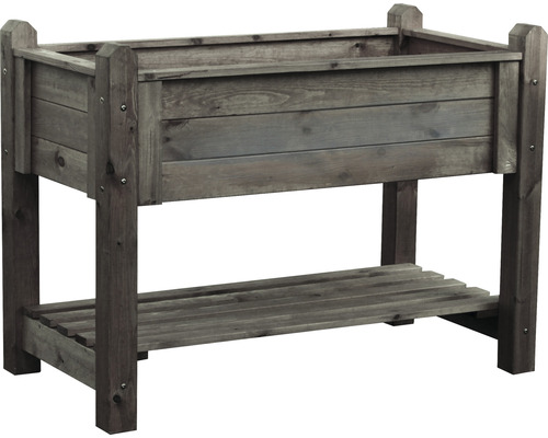 Verhoogd tuinbed op palen promadino incl. folie 114 x 60 x 84,5 cm grijs