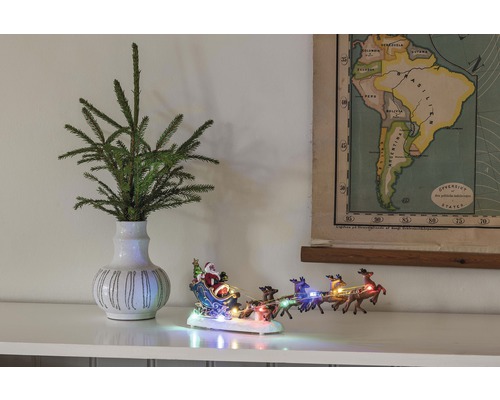 Set van 10 Kerstman-taferelen Konstsmide 10 LED's, veelkleurig licht