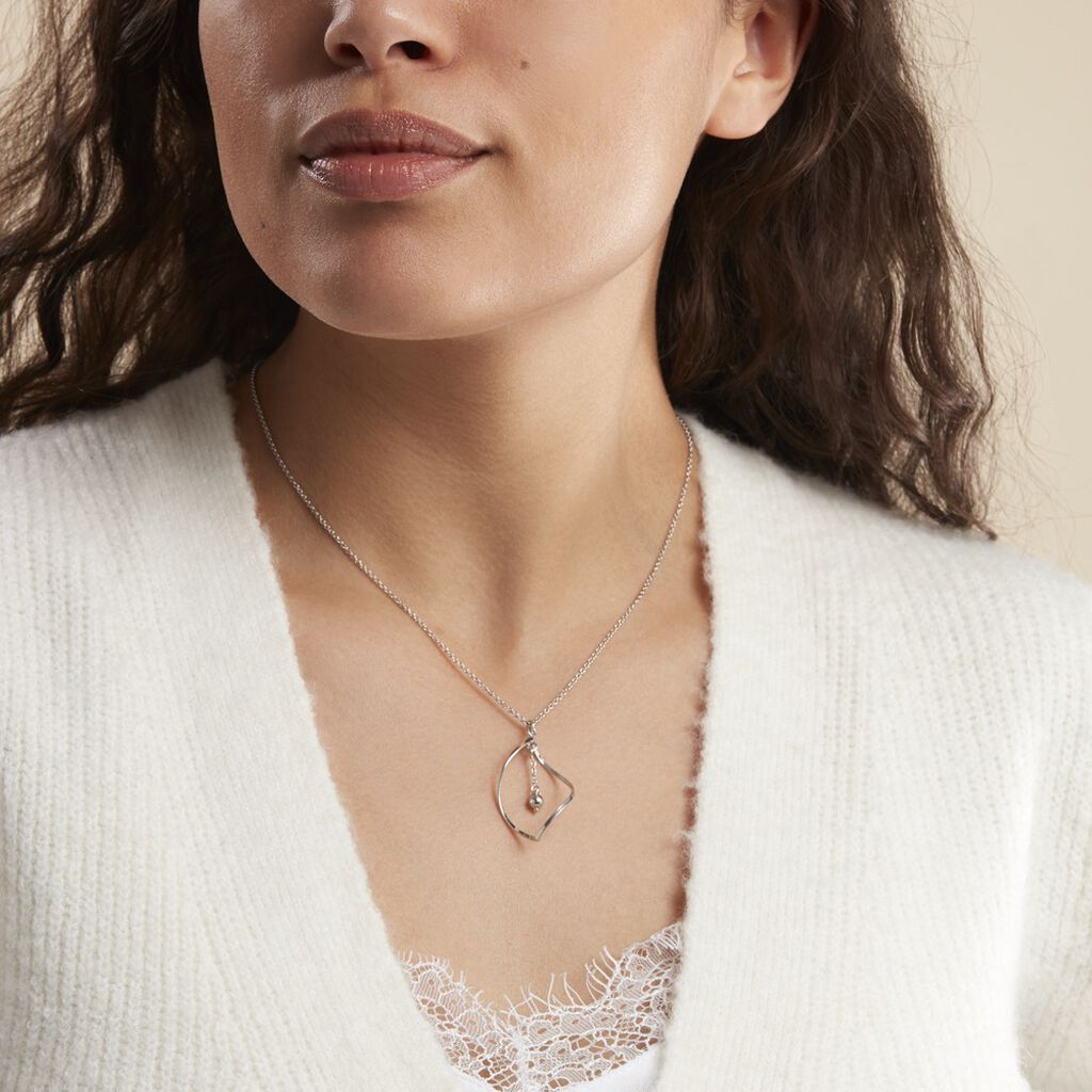 Collier Melaine Argent Blanc