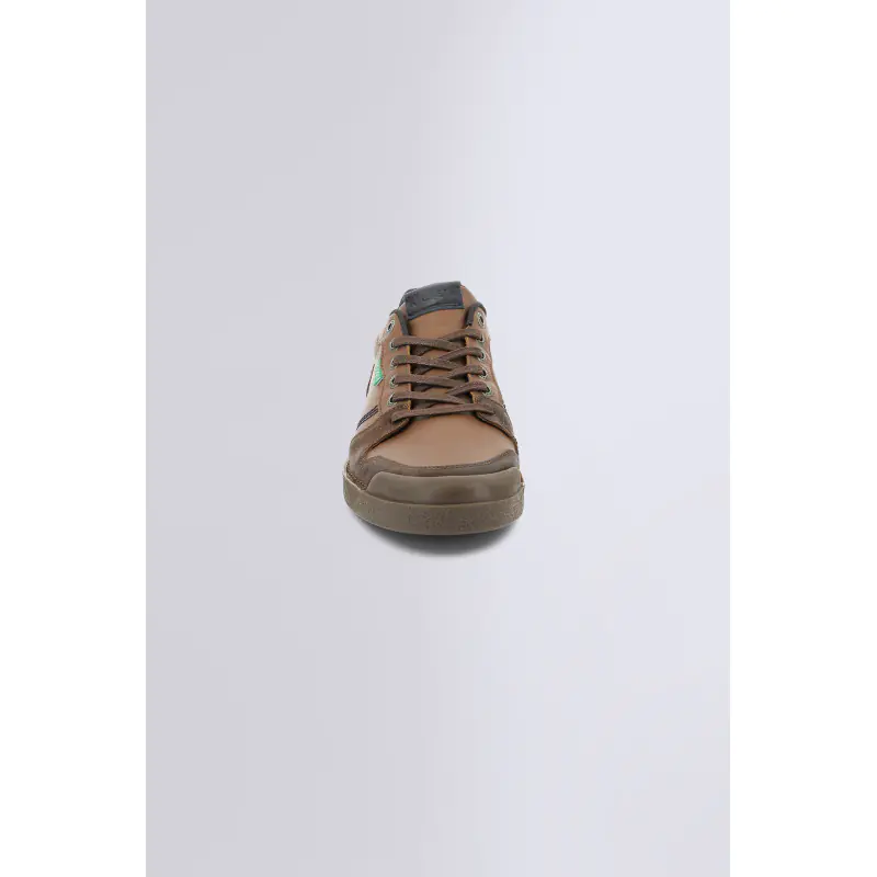 KICK TRIGOLO CAMEL COGNAC MARINE BASKETS BASSES Cuir Homme