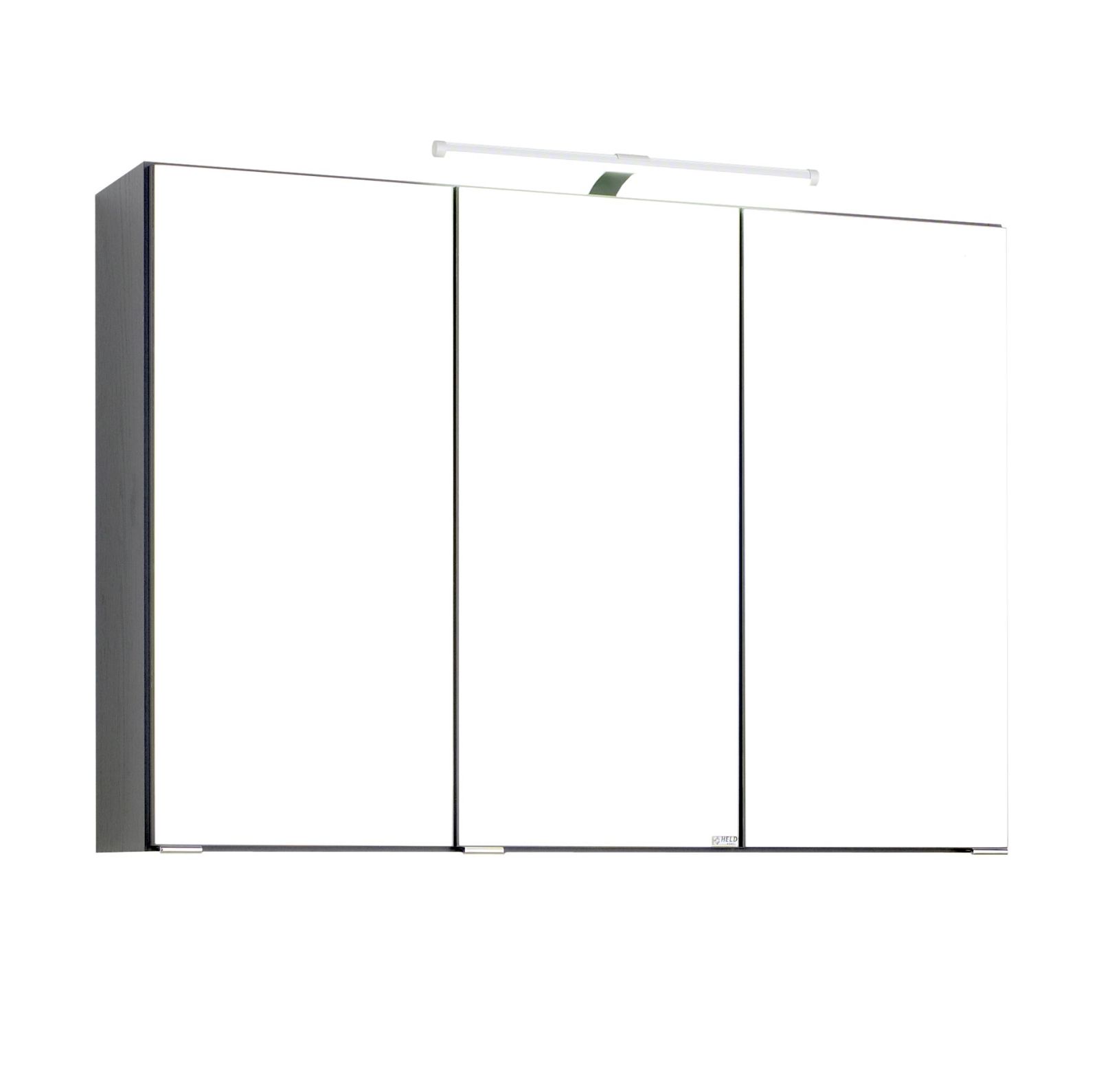 3D-Spiegelschrank BOLOGNA - grafitgrau - 90 cm breit